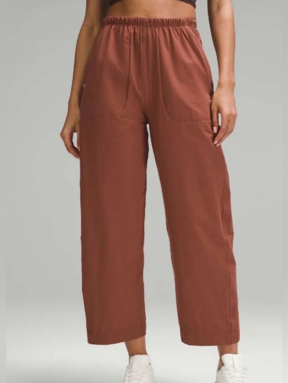 lululemon athletica Wide-Leg Pull-On Pants in Rust Brown
